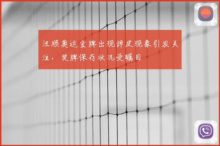 汪顺奥运金牌出现掉皮现象引发关注,奖牌保存状况受瞩目
